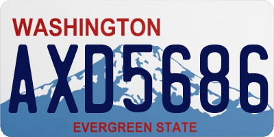 WA license plate AXD5686