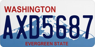 WA license plate AXD5687