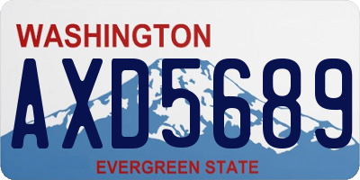 WA license plate AXD5689