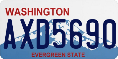 WA license plate AXD5690