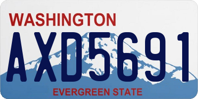 WA license plate AXD5691