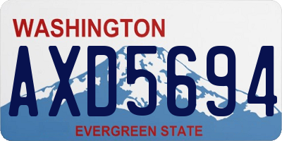 WA license plate AXD5694