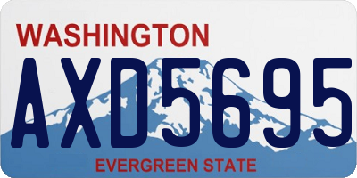 WA license plate AXD5695
