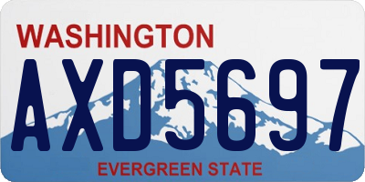 WA license plate AXD5697