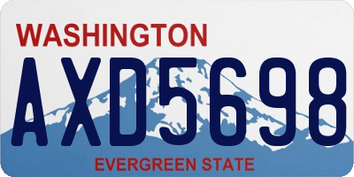 WA license plate AXD5698