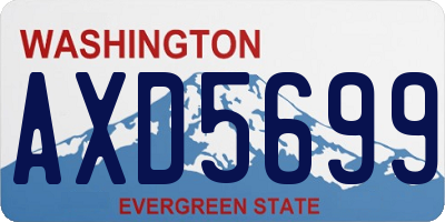 WA license plate AXD5699