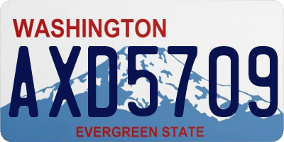 WA license plate AXD5709