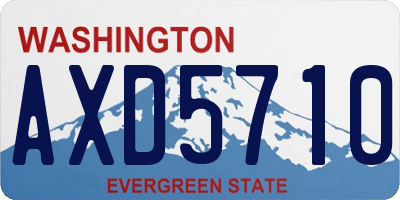 WA license plate AXD5710