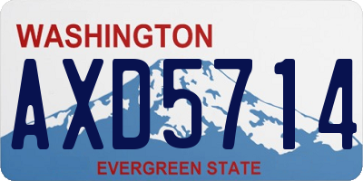 WA license plate AXD5714