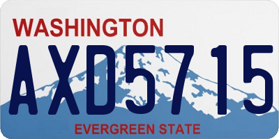WA license plate AXD5715