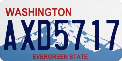 WA license plate AXD5717