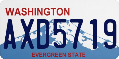 WA license plate AXD5719