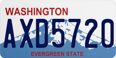 WA license plate AXD5720