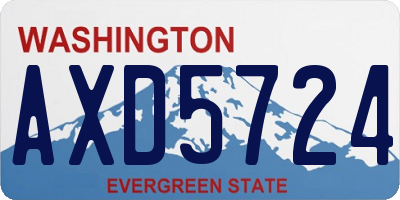 WA license plate AXD5724