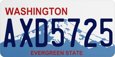 WA license plate AXD5725