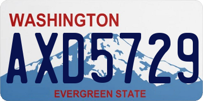 WA license plate AXD5729