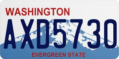 WA license plate AXD5730