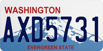 WA license plate AXD5731