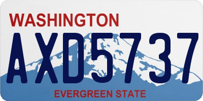 WA license plate AXD5737