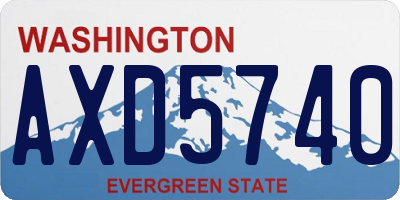 WA license plate AXD5740