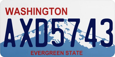 WA license plate AXD5743