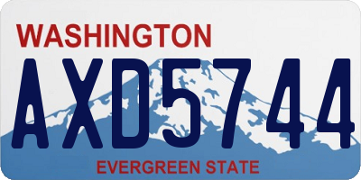 WA license plate AXD5744