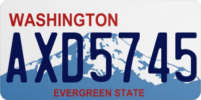 WA license plate AXD5745