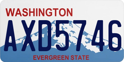 WA license plate AXD5746