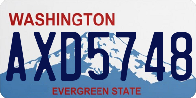 WA license plate AXD5748