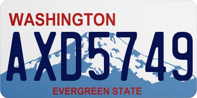 WA license plate AXD5749