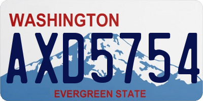 WA license plate AXD5754