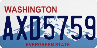 WA license plate AXD5759
