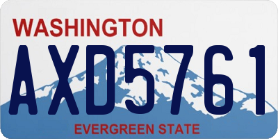 WA license plate AXD5761