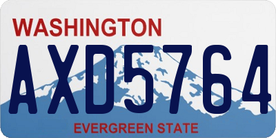 WA license plate AXD5764