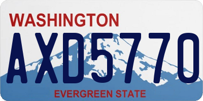 WA license plate AXD5770