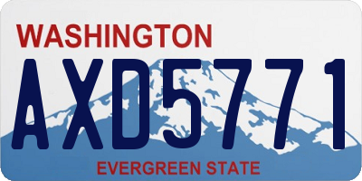 WA license plate AXD5771