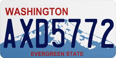 WA license plate AXD5772