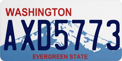 WA license plate AXD5773