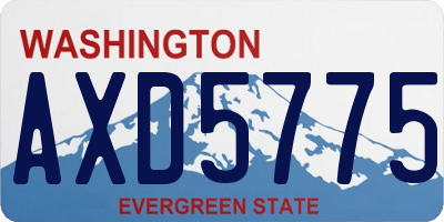 WA license plate AXD5775