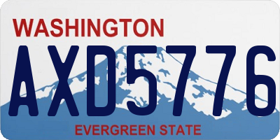 WA license plate AXD5776