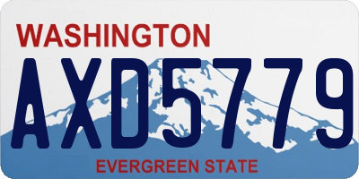 WA license plate AXD5779