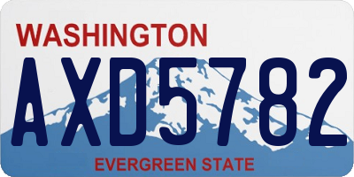 WA license plate AXD5782