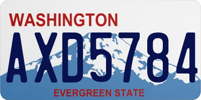 WA license plate AXD5784