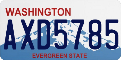 WA license plate AXD5785