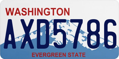 WA license plate AXD5786