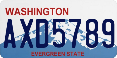 WA license plate AXD5789