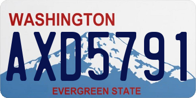 WA license plate AXD5791