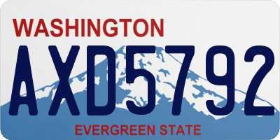 WA license plate AXD5792