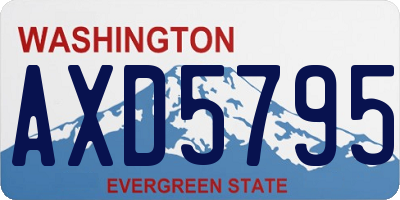 WA license plate AXD5795