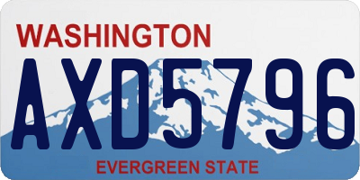 WA license plate AXD5796